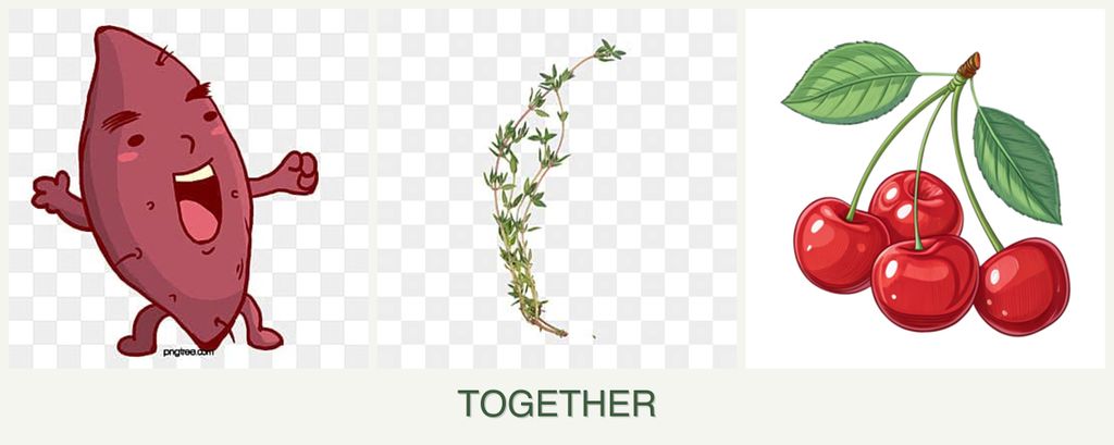 Can you plant sweet potatoes, thyme and cherries together?