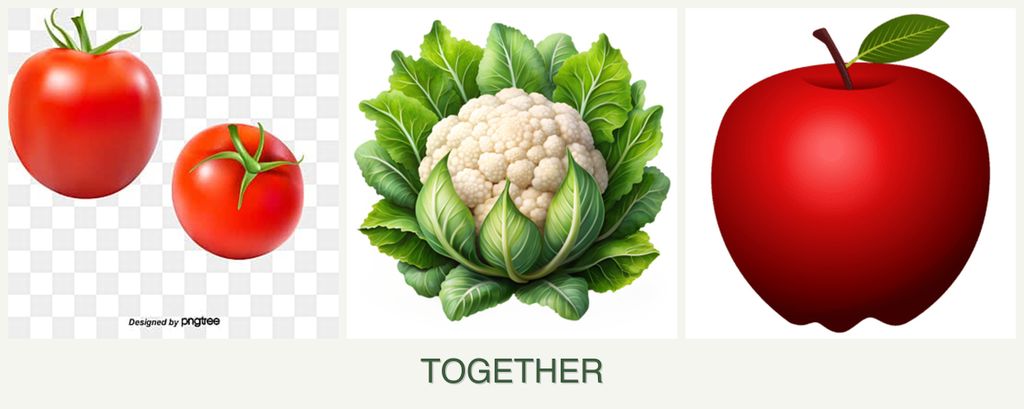 Can you plant tomatoes, cauliflower and apples together?