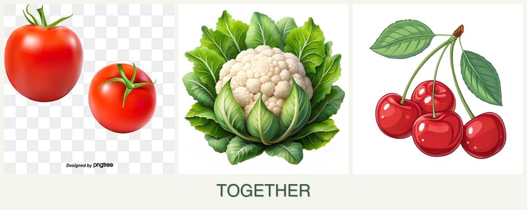Can you plant tomatoes, cauliflower and cherries together?