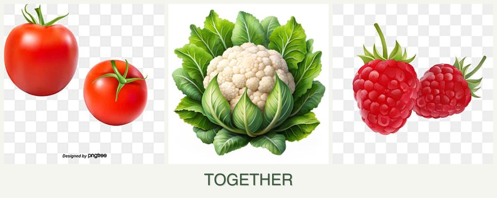 Can you plant tomatoes, cauliflower and raspberries together?