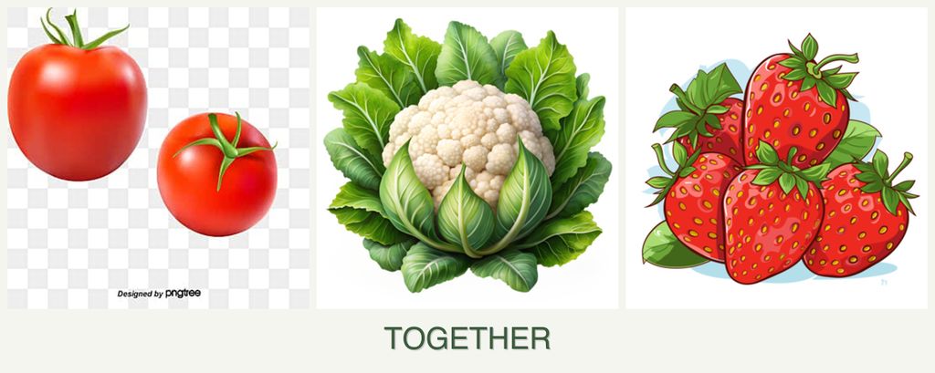 Can you plant tomatoes, cauliflower and strawberries together?