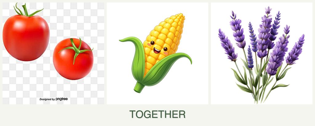 Can you plant tomatoes, corn and lavender together?