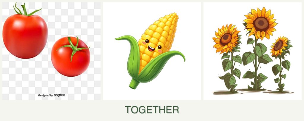 Can you plant tomatoes, corn and sunflowers together?