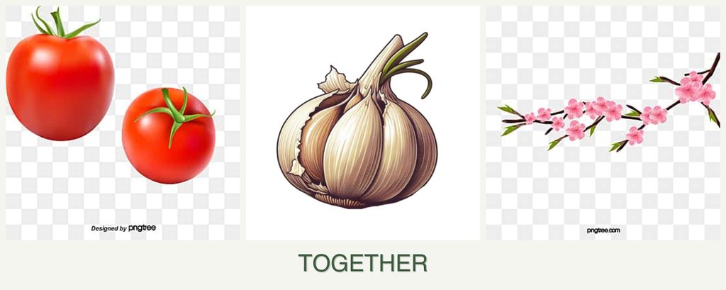 Can you plant tomatoes, garlic and peaches together?