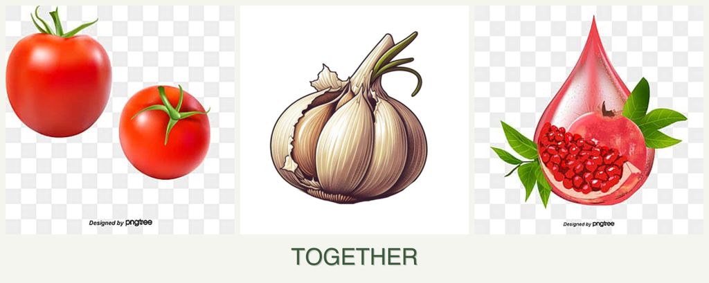 Can you plant tomatoes, garlic and pomegranates together?