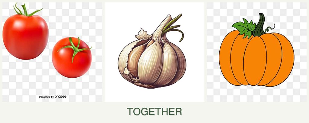 Can you plant tomatoes, garlic and pumpkin together?