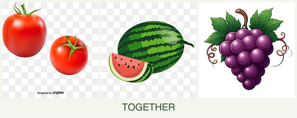 Can you plant tomatoes, melons and grapes together?