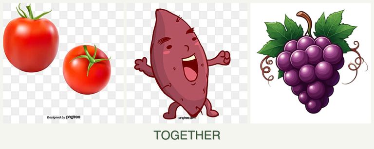 Can you plant tomatoes, sweet potatoes and grapes together?
