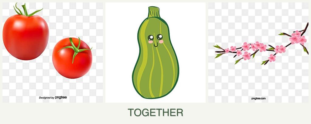 Can you plant tomatoes, zucchini and peaches together?