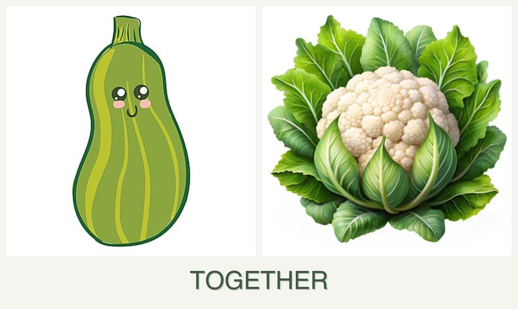 Can you plant zucchini and cauliflower together?