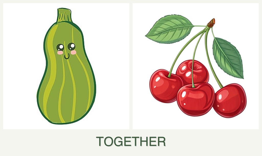 Can you plant zucchini and cherries together?