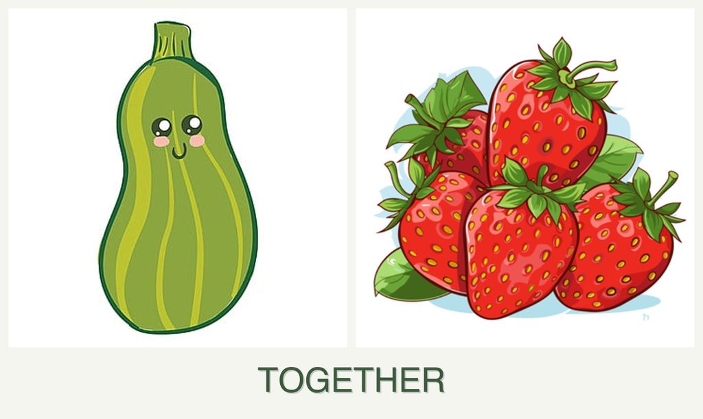Can you plant zucchini and strawberries together?