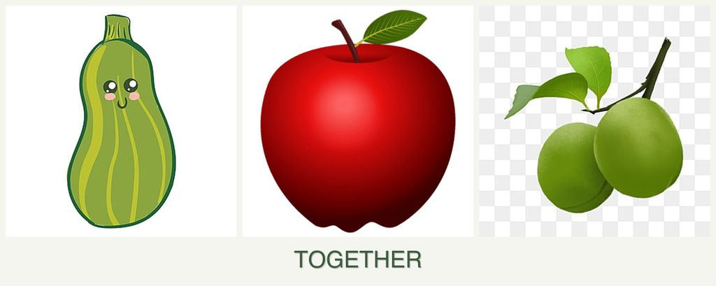 Can you plant zucchini, apples and plums together?