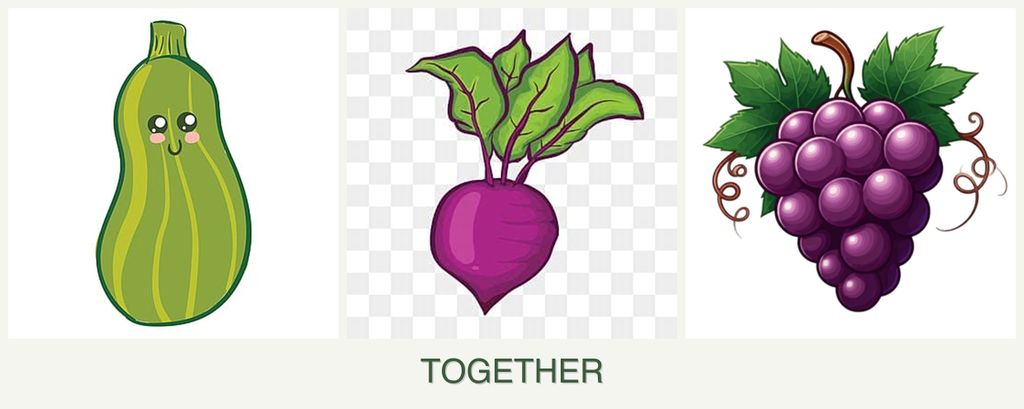 Can you plant zucchini, beets and grapes together?