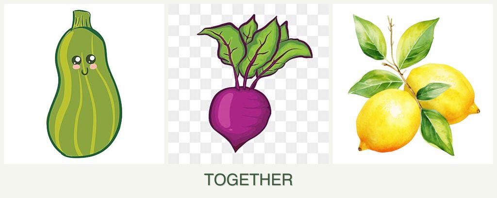 Can you plant zucchini, beets and lemons together?