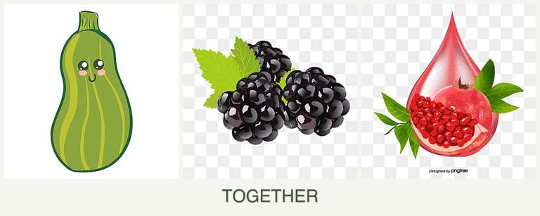 Can you plant zucchini, blackberries and pomegranates together?