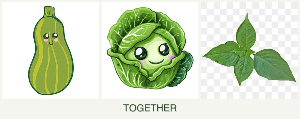 Can you plant zucchini, cabbage and basil together?