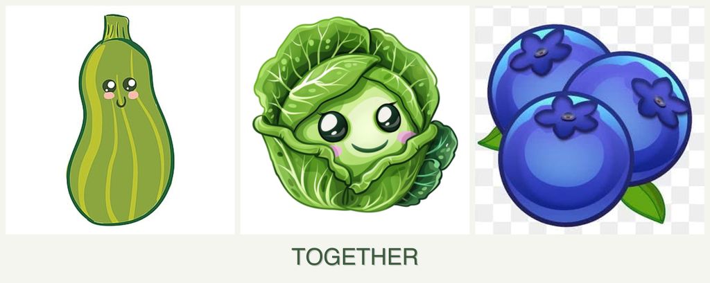 Can you plant zucchini, cabbage and blueberries together?