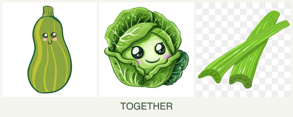 Can you plant zucchini, cabbage and celery together?