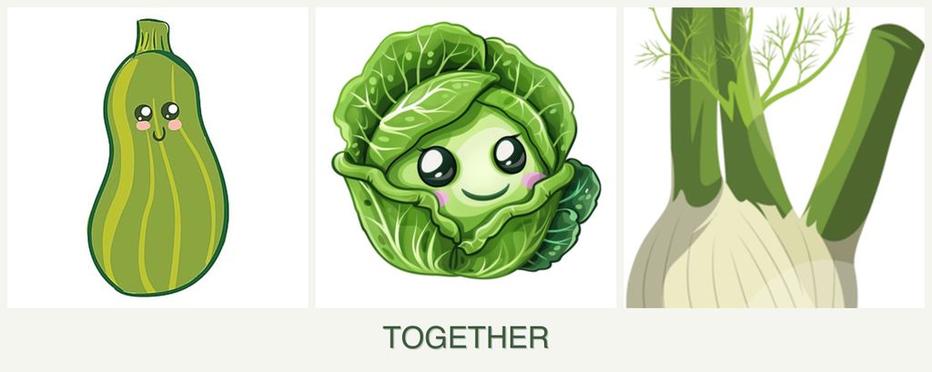 Can you plant zucchini, cabbage and fennel together?