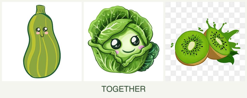 Can you plant zucchini, cabbage and kiwi together?