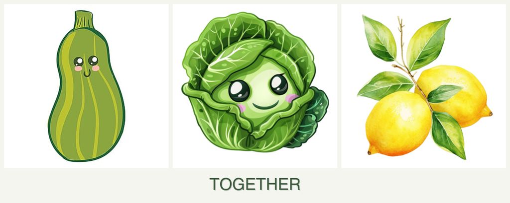 Can you plant zucchini, cabbage and lemons together?