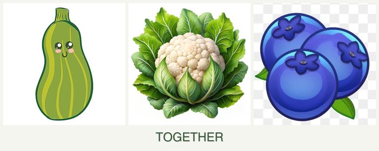 Can you plant zucchini, cauliflower and blueberries together?