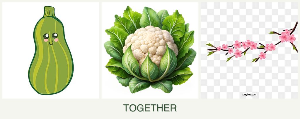 Can you plant zucchini, cauliflower and peaches together?