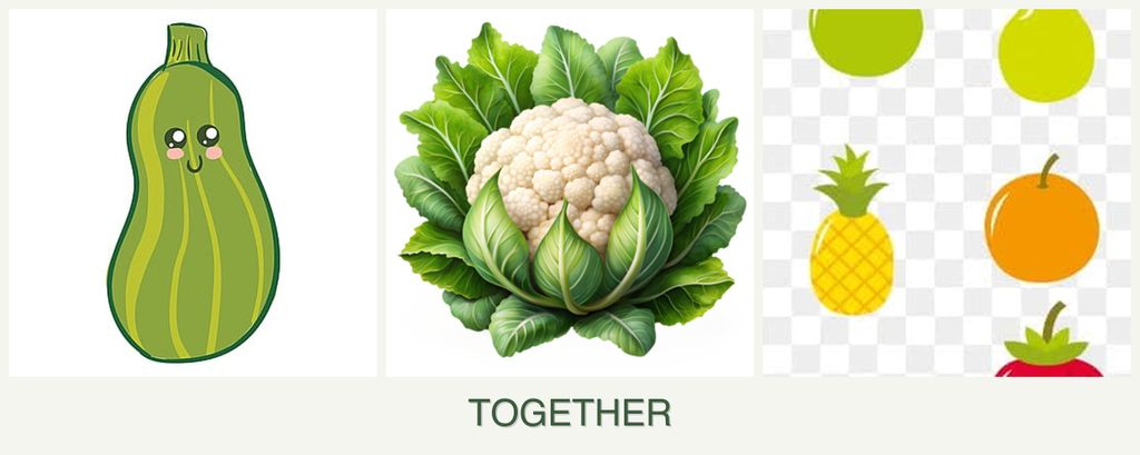 Can you plant zucchini, cauliflower and pears together?