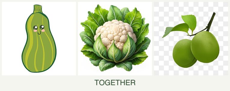 Can you plant zucchini, cauliflower and plums together?