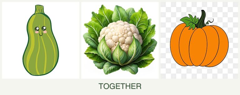 Can you plant zucchini, cauliflower and pumpkin together?
