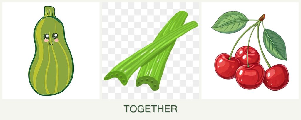 Can you plant zucchini, celery and cherries together?