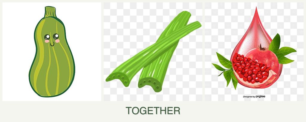 Can you plant zucchini, celery and pomegranates together?