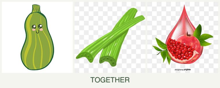 Can you plant zucchini, celery and pomegranates together?