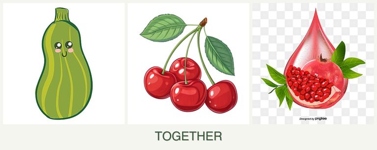 Can you plant zucchini, cherries and pomegranates together?