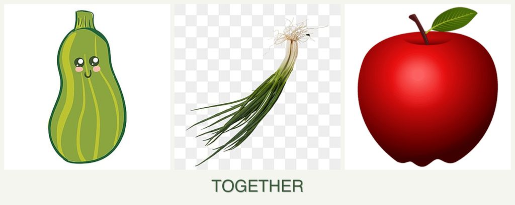 Can you plant zucchini, chives and apples together?