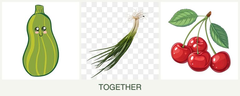 Can you plant zucchini, chives and cherries together?