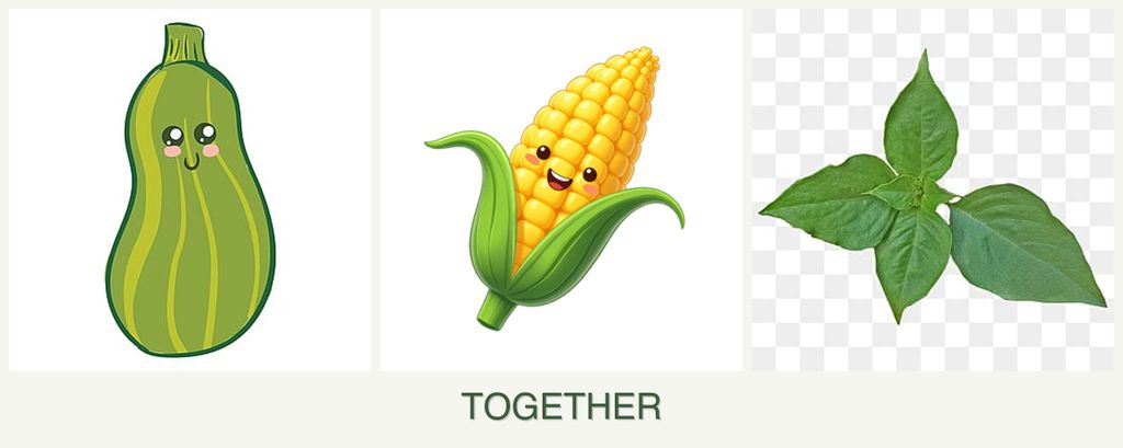 Can you plant zucchini, corn and basil together?