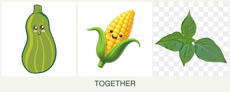 Can you plant zucchini, corn and basil together?