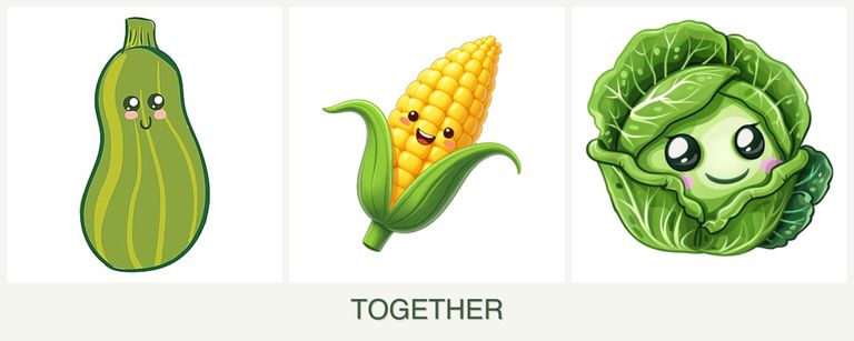 Can you plant zucchini, corn and cabbage together?