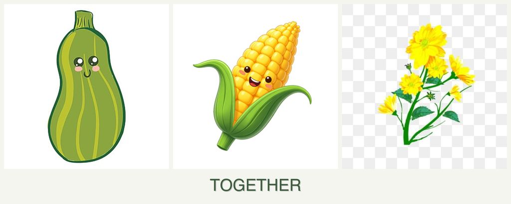 Can you plant zucchini, corn and calendula together?