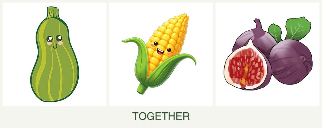 Can you plant zucchini, corn and figs together?