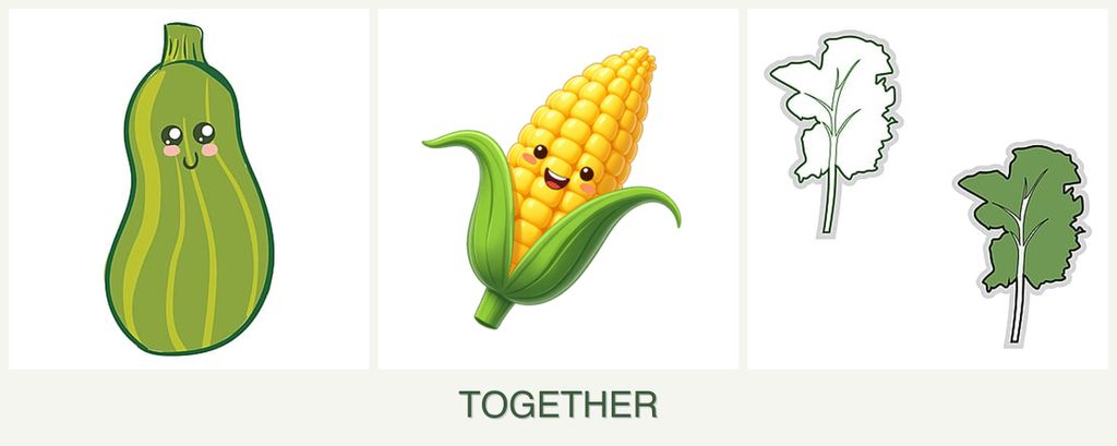 Can you plant zucchini, corn and kale together?