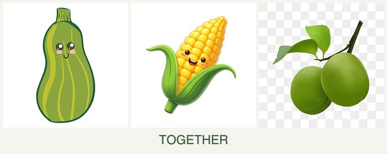 Can you plant zucchini, corn and plums together?