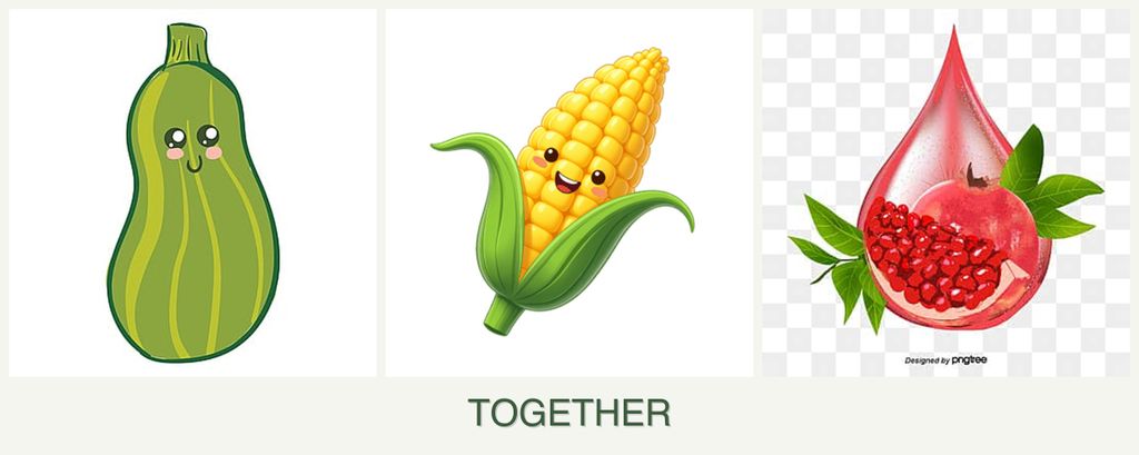 Can you plant zucchini, corn and pomegranates together?