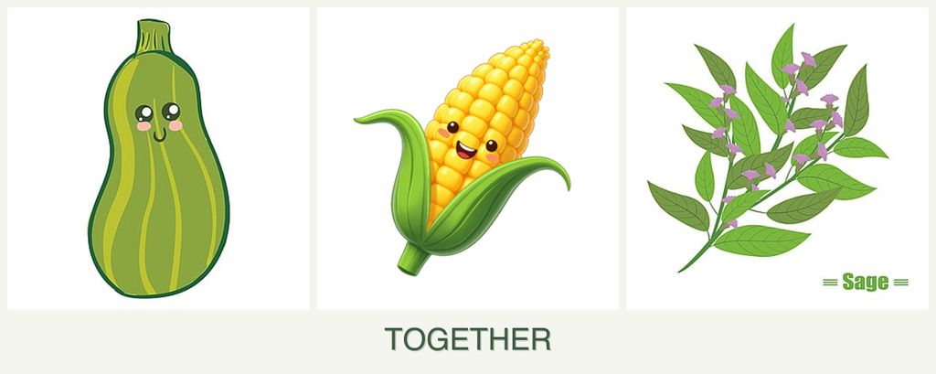 Can you plant zucchini, corn and sage together?