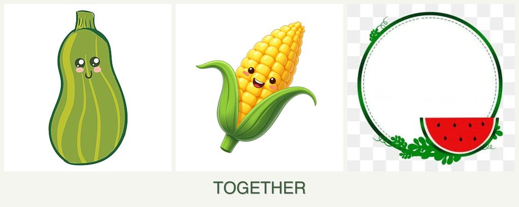Can you plant zucchini, corn and watermelons together?