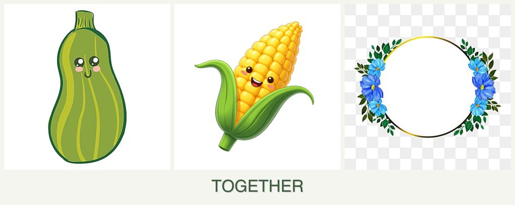 Can you plant zucchini, corn and zinnias together?