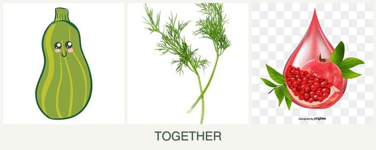 Can you plant zucchini, dill and pomegranates together?