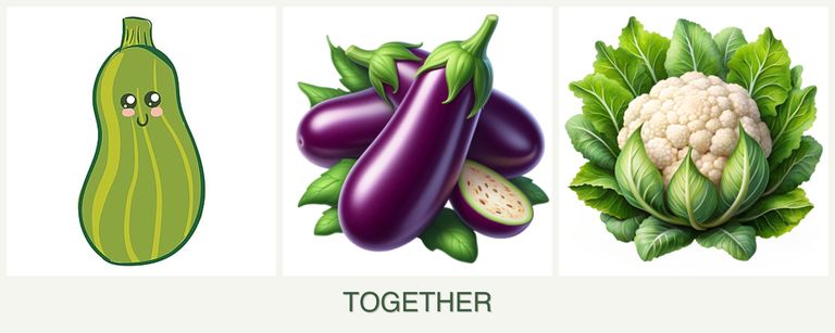 Can you plant zucchini, eggplant and cauliflower together?